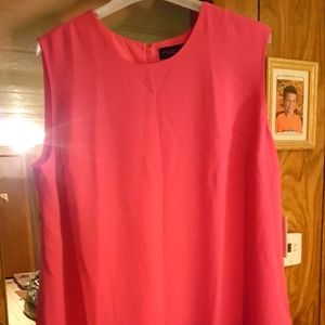 Victoria Beckham 3x Pink dress with white border on bottom.